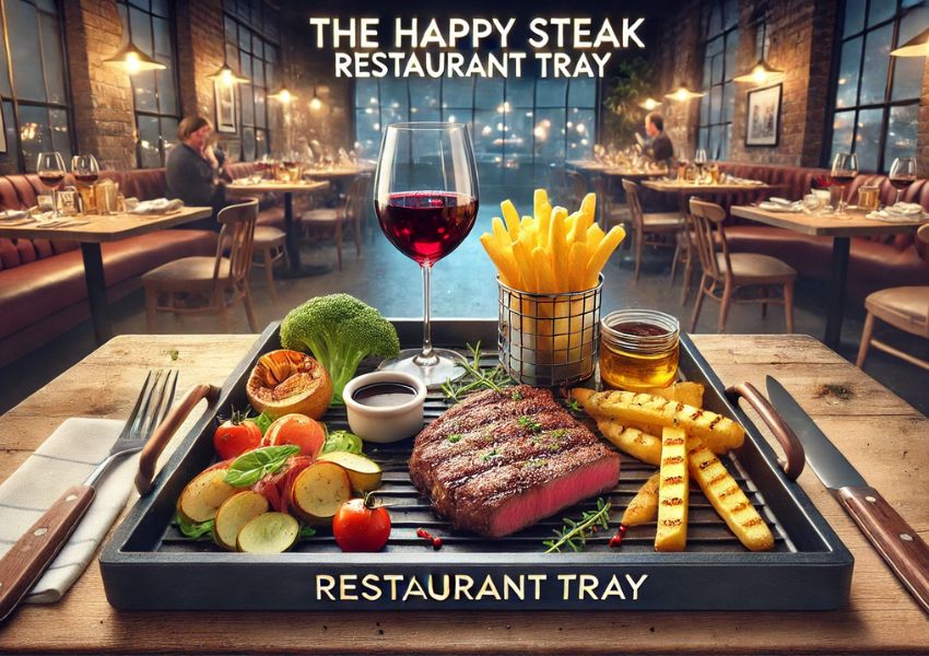 the happy steak restaurant tray